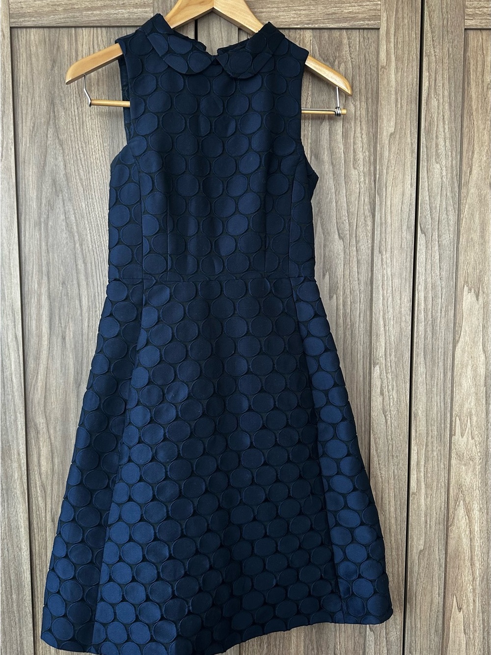 Pink Tartan Navy Sleeveless Fit-and-Flare Midi Dress